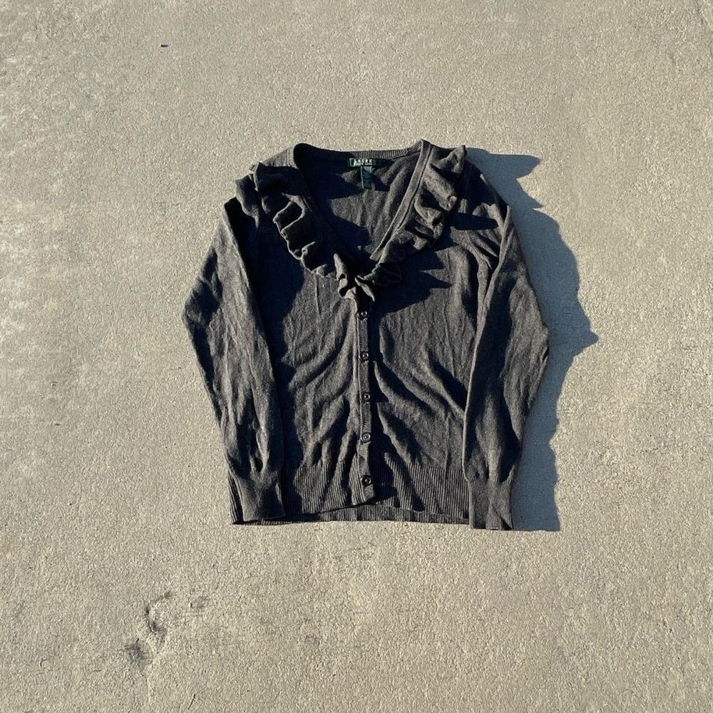 Ralph Lauren Dark Gray V-Neck Sweater